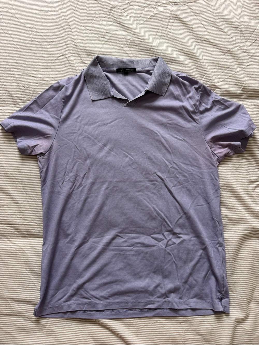 Robert Barakett Mens Lavender Polo